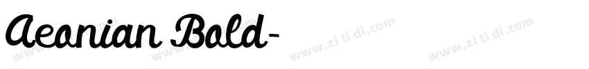 Aeonian Bold字体转换